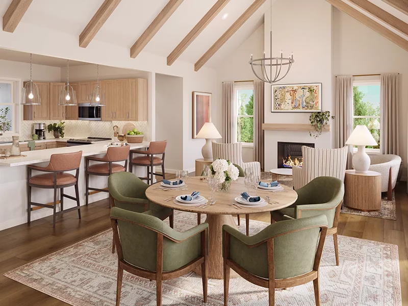 Villa interior of dining room
