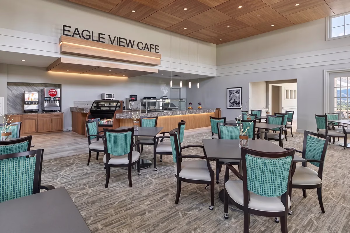 Interior view of the Eagle View Cafe