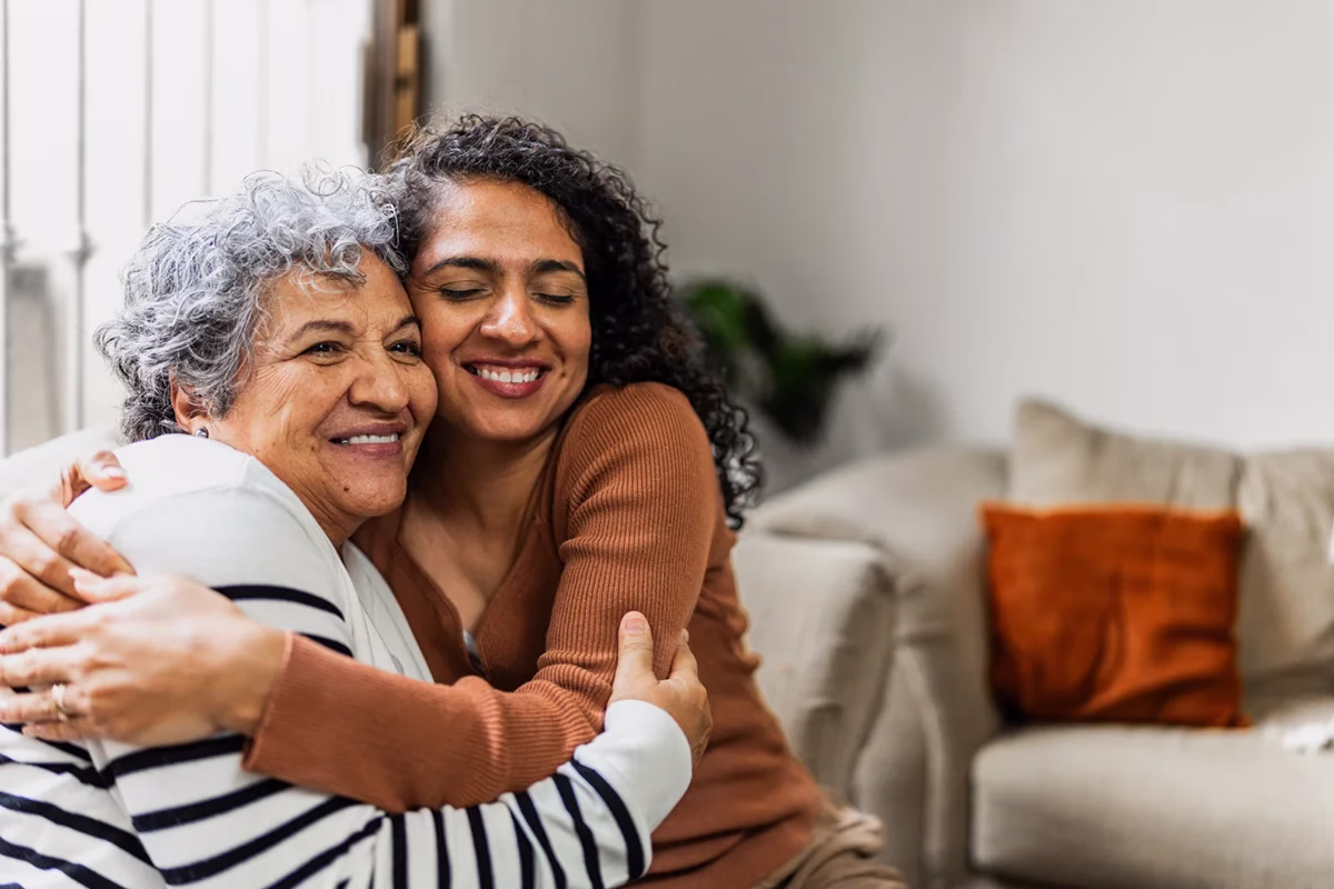 Women hugging