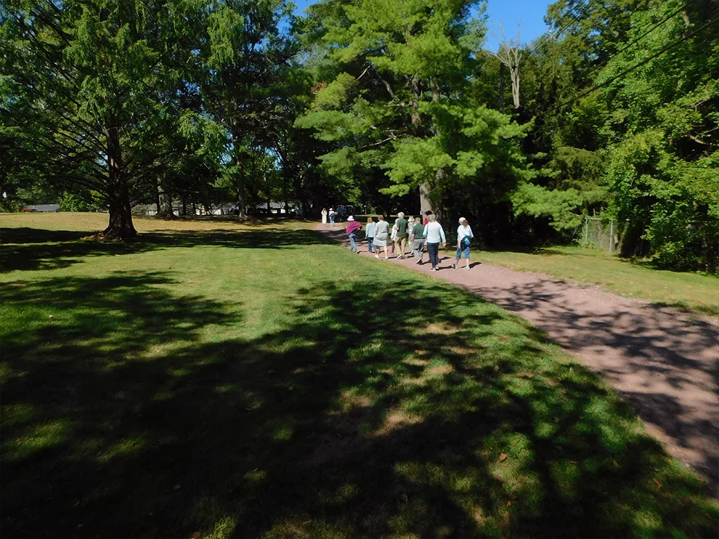 Residents outdoor walking group